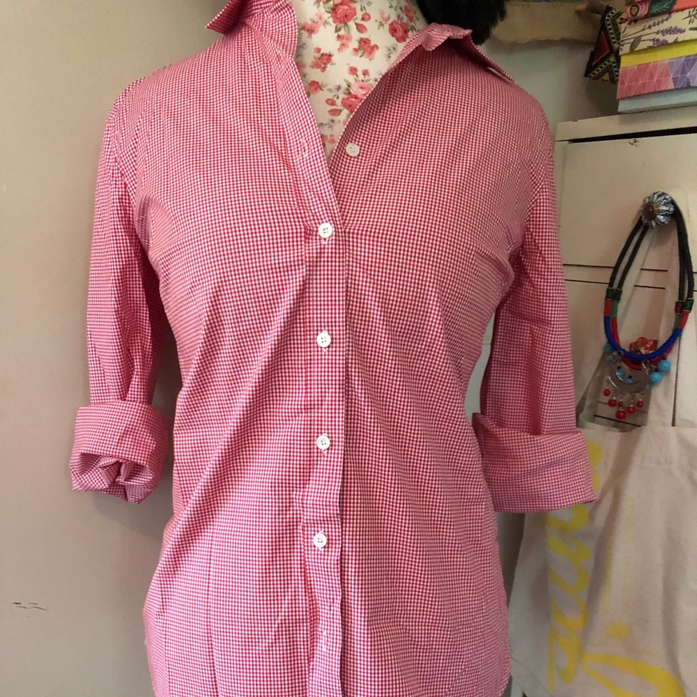 Jcrew Checked Gingham Collard Button Up - image 2